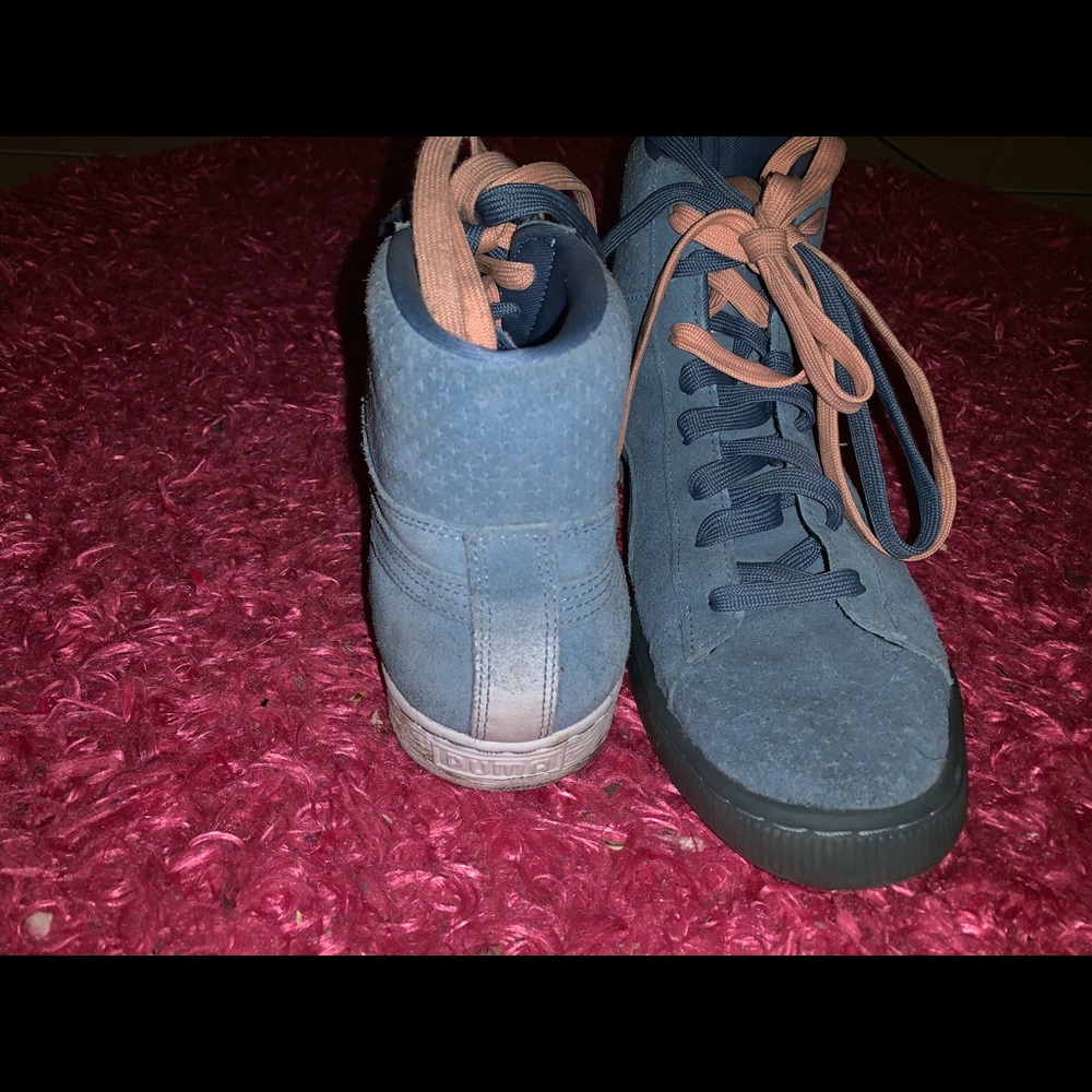 Blue  and pink pumas